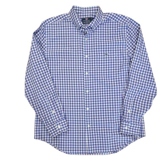 Vinyard Vines Classic Fit Tucker Shirt Check Button Down Mens Large Preppy Plaid - Picture 1 of 10